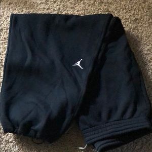 Black Fleeced lined Jordan sweatpants